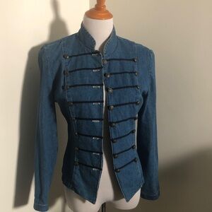 Women's Denim Military-Inspired Jacket
